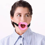 Pink Lips Gag Concept Leather