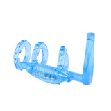 Blue Vibrating Cock Cage-ring Chisa