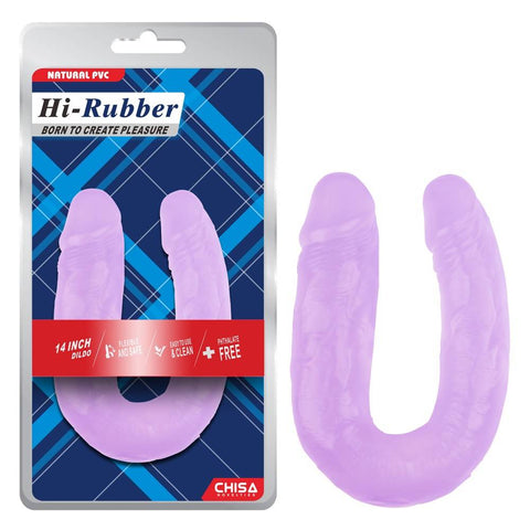 14cm Clear Purple Bendable Double Dong Chisa