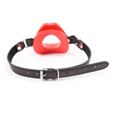 Red Lips Gag Concept Leather