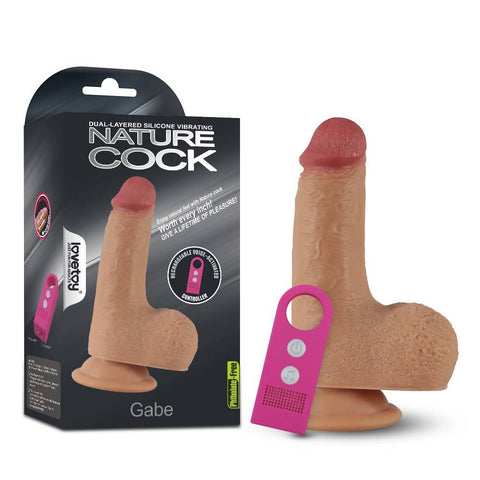 Dual-layered Silicone Vibrating Nature Cock "Gabe"
